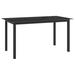Patio Table Black 59.1 x35.4 x29.1 Aluminum and Glass