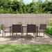 Patio Chairs with Cushions 6 pcs Brown 22 x23.2 x33.1 Poly Rattan