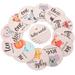 1 Set Baby Milestone Cards Round Wooden Monthly Milestone Markers Baby Shower Photo Prop Discs