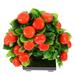 Simulated Flower Small Bonsai Fake Potted Ornaments Home Desktop Green Plant Decoration 2pcs (bell Grass (lotus Color))