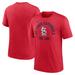 Men's Nike Heather Red St. Louis Cardinals Swing Big Tri-Blend T-Shirt