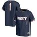 Men's GameDay Greats #1 Navy Liberty Flames Lightweight Baseball Fashion Jersey