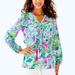 Lilly Pulitzer Tops | Lilly Pulitzer Harbor Island Tunic Blouse Size Small | Color: Green/Pink | Size: S