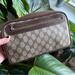 Gucci Bags | Authentic: Vintage Gucci Clutch Or Toiletry Bag | Color: Brown/Tan | Size: Approximate Size: 10.2in L X 5.9in H X 2.2in W