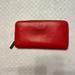 Kate Spade Bags | Kate Spade Red Leather Zip Around Wallet | Color: Red | Size: Os