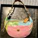 Coach Bags | Coach Signature Y2k Hampton Pastel Patchwork Scribble Hobo Handbag Shoulder Bag | Color: Green/Pink | Size: 11”X3”X8”