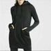 Athleta Dresses | Athleta Triumph Luxe Shine Hoodie Dress Size Small Black Faux Fur Hood | Color: Black | Size: S