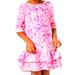 Lilly Pulitzer Dresses | Lilly Pulitzer Girls Kailyn Dress Large (8-10) Pink Blossom Palm Beach Paradise | Color: Pink/White | Size: Lg