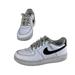 Nike Shoes | Nike Boys Sz 2 'Force 1' Leather Low Top Lace Up Athletic Sneakers White Black | Color: Black/White | Size: 2b