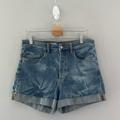 Anthropologie Shorts | Anthropologie Pilcro Denim Shorts Button Fly Cuffed Hem Size 30 | Color: Blue | Size: 30