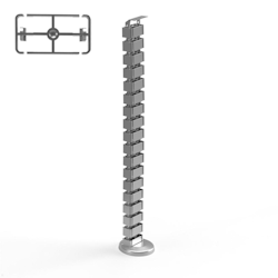 TecLines TKF001S Kabelführung für Steh-Sitz Tisch 128,5 cm, silber Image