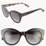 Kate Spade Accessories | Kate Spade Karleigh 51mm Cat Eye Sunglasses Nwt Black Pink Havana | Color: Black | Size: Os