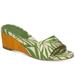Kate Spade Shoes | Kate Spade Meena Bamboo And Palm Tree Print Wedges 8 | Color: Green/White | Size: 8