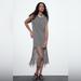 Zara Dresses | Nwt Zara Striped Dress With Fringes Size S | Color: Black/White | Size: S