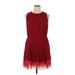 INC International Concepts Casual Dress - DropWaist: Burgundy Dresses - Women's Size X-Large