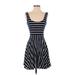 Forever 21 Casual Dress - Mini: Blue Stripes Dresses - Women's Size Small