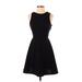 Mi ami Casual Dress - Party High Neck Sleeveless: Black Solid Dresses - New - Women's Size X-Small