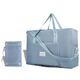 Orshawer Foldable Large Duffel Bag, Lightweight Travel Bag, Large Capacity Carry On Bag Luggage Bag Weekender Bag Hospital Bag, Blue