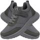 AEHO Disability Shoes for Swollen Feet Wide Fitting Velcro Shoes Wide Fit Trainers Men Wide Fitting Velcro Shoes Womens Wide Fit Touch and Close Shoe,Men Grey,42/260mm