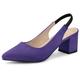 Allegra K Women's Court Shoes Slingback Heels Purple 4.5 UK/Label Size 7 US