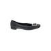 Stuart Weitzman Flats: Slip On Chunky Heel Casual Black Plaid Shoes - Women's Size 10 - Round Toe