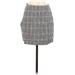 Shein Casual Mini Skirt Mini: Gray Plaid Bottoms - Women's Size X-Small