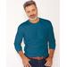 Blair Men's John Blair Everyday Jersey Knit Long-Sleeve No-Pocket Crew Neck Tee - Blue - 5XL