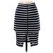 J.O.A. Los Angeles Casual Skirt: Blue Stripes Bottoms - Women's Size X-Small