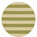 Green/White Round 8' Indoor/Outdoor Area Rug - Breakwater Bay Pembe Geometric Green/Beige Indoor/Outdoor Area Rug Polypropylene | Wayfair