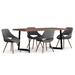 Simpli Home Malden Rectangular 36" L x 72" W Dining Set Wood in Brown | 30 H x 72 W x 36 D in | Wayfair AXCDS5MALNG