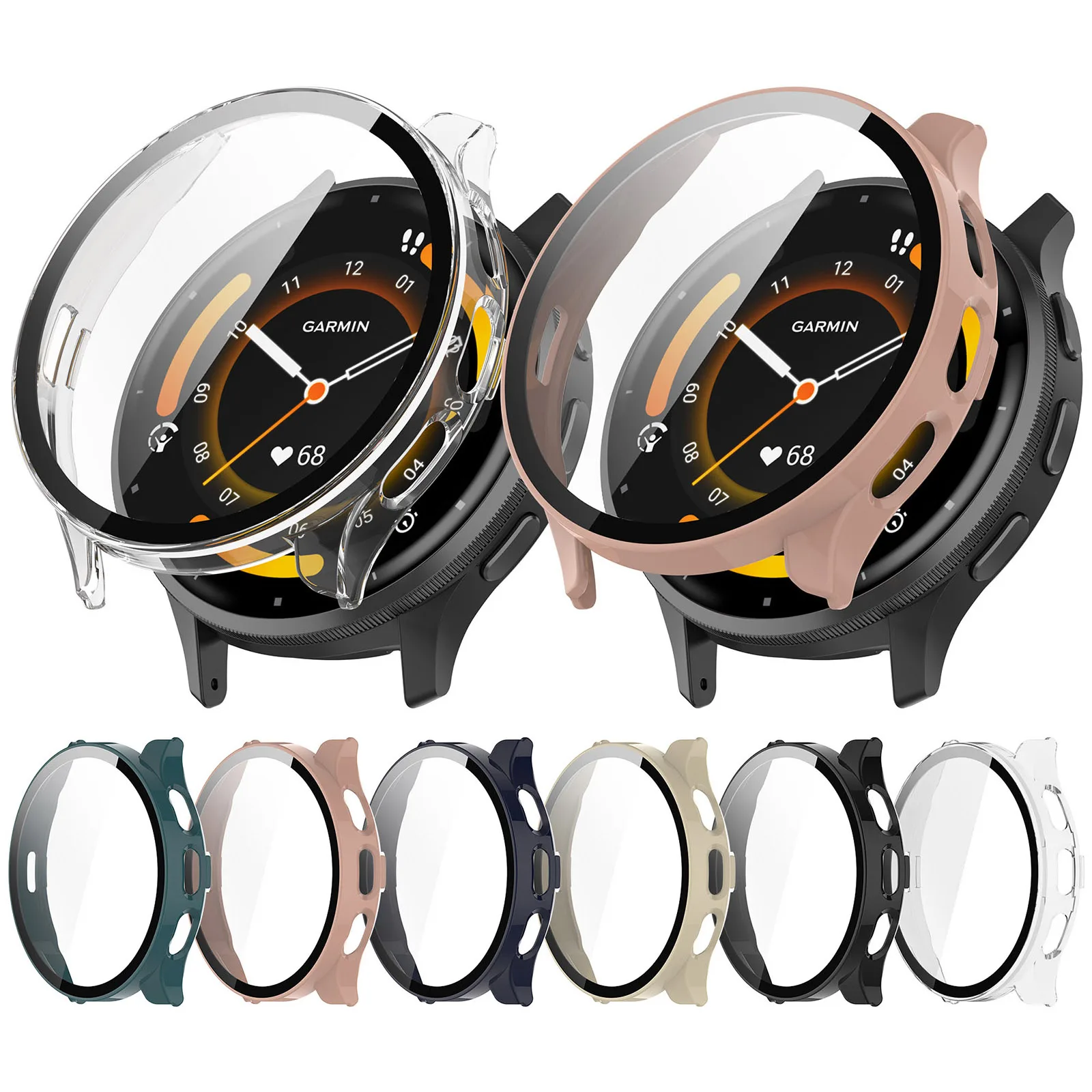 Film de protection d'écran en verre, coque rigide pour Garmin Venu 4/3/3s/2/2s Venu2 Plus 45mm 41mm, housse de protection pour montre, accessoires