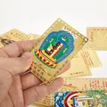 Marque-page Feng Shui en métal amulettes mystiques du Tibet carte pour la protection bonne