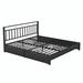 Latitude Run® King Size Storage Platform Bed w/ 4 Drawers Wood in Black/Brown | 38 H x 78.4 W x 82.5 D in | Wayfair