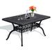 Astoria Grand Ender Rectangular 60" L x 36" W Outdoor Dining Table Metal in Brown | 28.5 H x 60 W x 36 D in | Wayfair