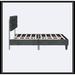 Ebern Designs Someries Platform Storage Bed Upholstered/Metal/Linen in Gray | 39.8 H x 56.3 W x 76.4 D in | Wayfair