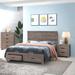 Red Barrel Studio® Brosch Platform Storage Bed Wood in Brown | 49 H in | Wayfair 9330A11D3D91414A9BF2FC4EB7A54066