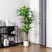 Primrue Adcock Artificial Dracaena Tree in Planter, Lifelike Fake Plant for Indoor & Outdoor Décor Silk/ in White | 59 H x 15 W x 15 D in | Wayfair