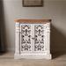 One Allium Way® Ohanko Solid Wood Accent Cabinet in Brown/White | 33.5 H x 31.5 W x 15.4 D in | Wayfair 8652D2347AC4456A9118159A5E4A77FC