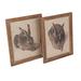 August Grove® Rabbit Framed On Paper 2 Pieces Print Paper in Brown | 15 H x 11.75 W x 0.75 D in | Wayfair F33F1673CEDC4809B212C1DBC317C457