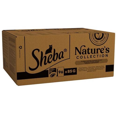 96x85g Pouches Nature's Collection Mixed Selection in Gravy Sheba Wet Cat Food