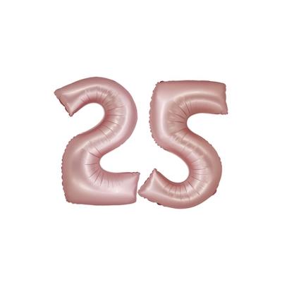 XL Folienballon roségold rosa Zahl 25