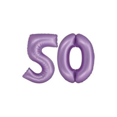XL Folienballon lavendel Zahl 50