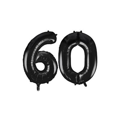 XL Folienballon schwarz Zahl 60