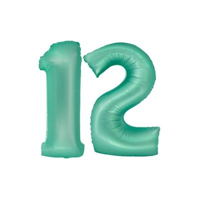 XL Folienballon mint grün Zahl 12