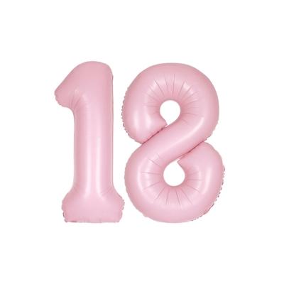 XL Folienballon rosa Zahl 18