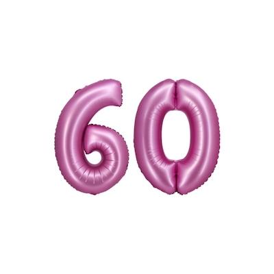 XL Folienballon pink matt Zahl 60