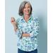 Appleseeds Women's Foxcroft® Watercolor Floral Non-Iron Shirt - Multi - 12P - Petite