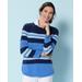 Appleseeds Women's Textured Color-Block Sweater - Multi - PS - Petite