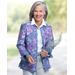 Appleseeds Women's Floral Patchwork Reversible Quilted Jacket - Multi - XL - Misses