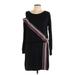 Bailey 44 Casual Dress - Shift Scoop Neck Long sleeves: Black Color Block Dresses - Women's Size Large